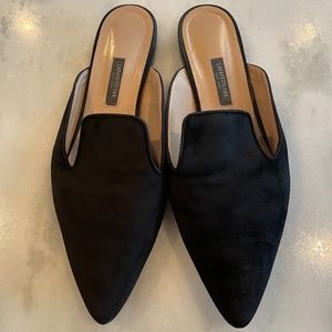 Lafayette 148 Vento pointed-toe suede mules - black